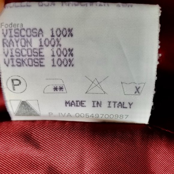 Women's Vintage Red Cashmere Blazer Laura Lindor - Picture 9 of 11